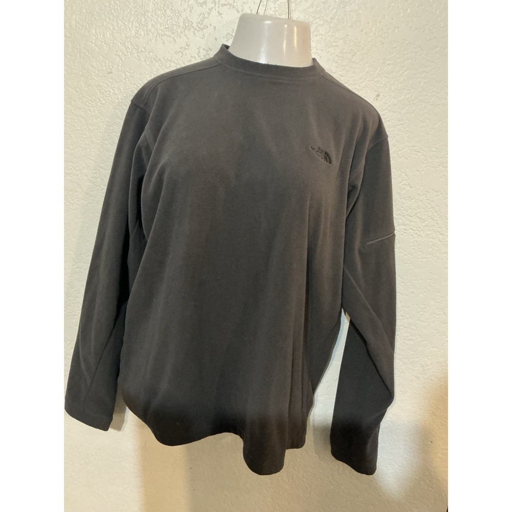 The North Face Sweatshirt Mens M Crew Neck Pullover Fleece Sleeve Pocket Gray